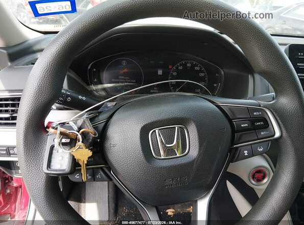 1HGCV1F13LA136109 2020 HONDA ACCORD Red Widok deski rozdzielczej