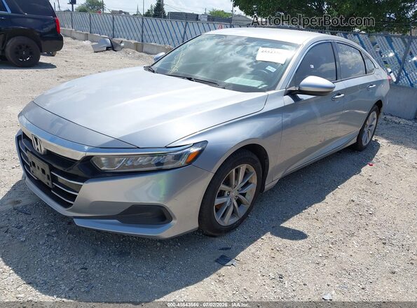 1HGCV1F13MA044225 2021 HONDA ACCORD Silver Առջևի ձախ երեք քառորդ տեսարան