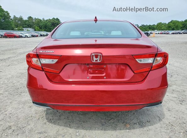 1HGCV1F13MA063888 2021 HONDA ACCORD Red Rear view