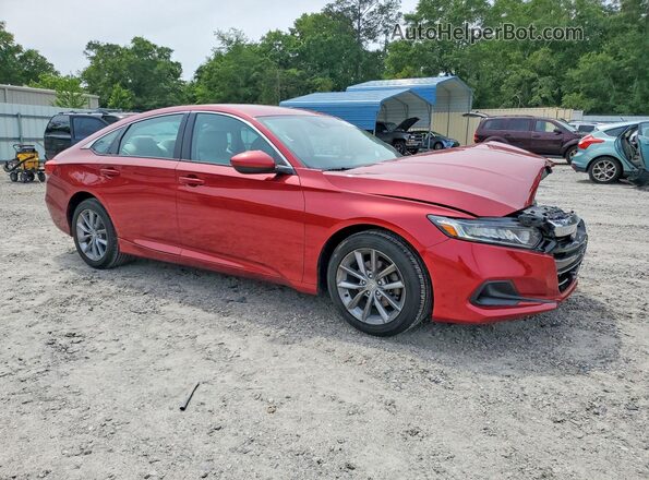 1HGCV1F13MA063888 2021 HONDA ACCORD Red Front right