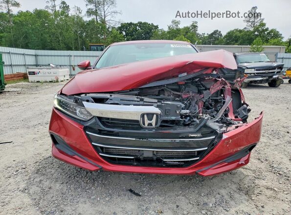 1HGCV1F13MA063888 2021 HONDA ACCORD Red Front view