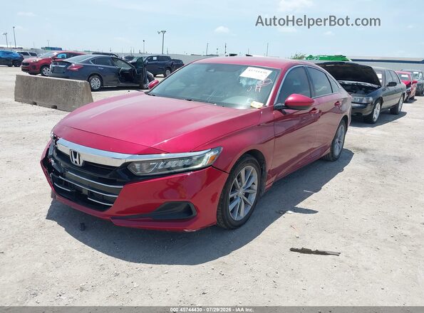 1HGCV1F13MA094977 2021 HONDA ACCORD Burgundy Առջևի ձախ երեք քառորդ տեսարան