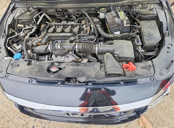 1HGCV1F14JA023329 2018 HONDA ACCORD Черный Вид задней части салона