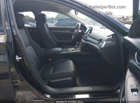 1HGCV1F14JA023346 2018 HONDA ACCORD Черный Вид салона спереди