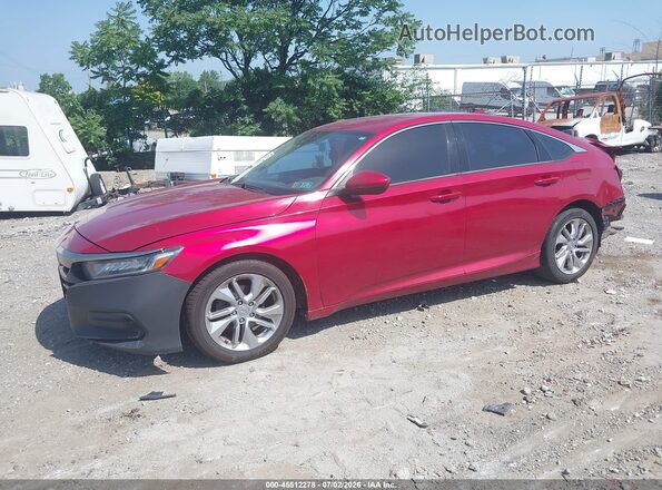 1HGCV1F14JA072143 2018 HONDA ACCORD Burgundy Передня ліва чверть