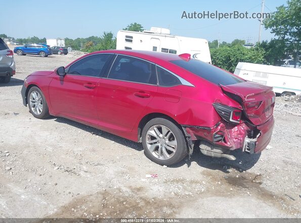 1HGCV1F14JA072143 2018 HONDA ACCORD Burgundy Задня ліва чверть