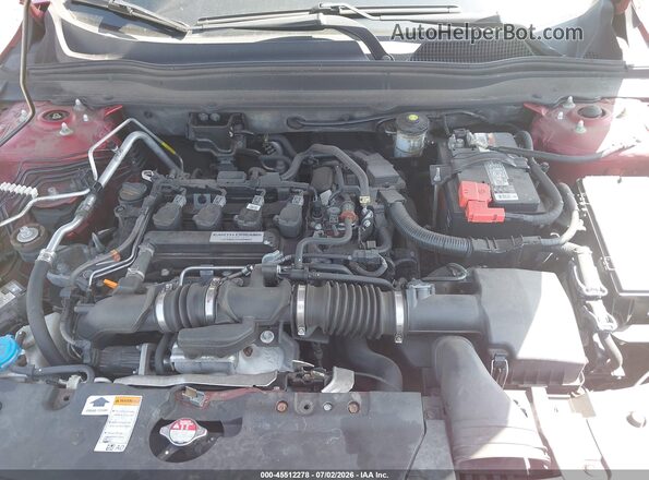 1HGCV1F14JA072143 2018 HONDA ACCORD Burgundy Вид ззаду