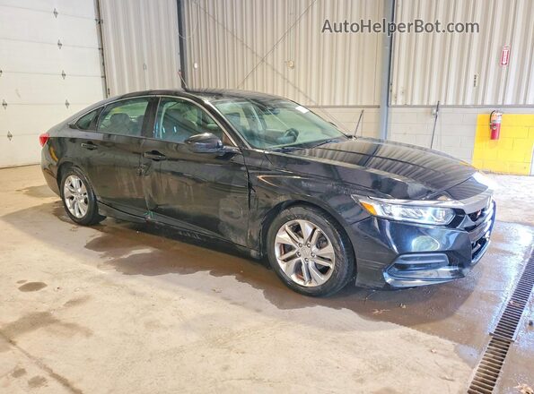 1HGCV1F14JA081795 2018 HONDA ACCORD Black Передня права чверть