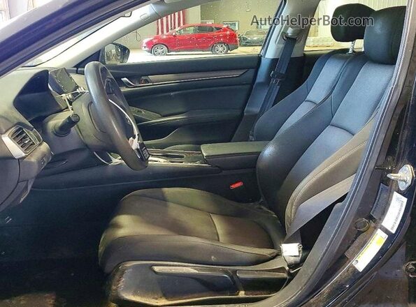 1HGCV1F14JA081795 2018 HONDA ACCORD Black Вид салону спереду