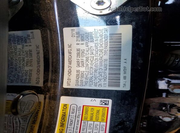 1HGCV1F14JA081795 2018 HONDA ACCORD Black Вид підкапотного простору
