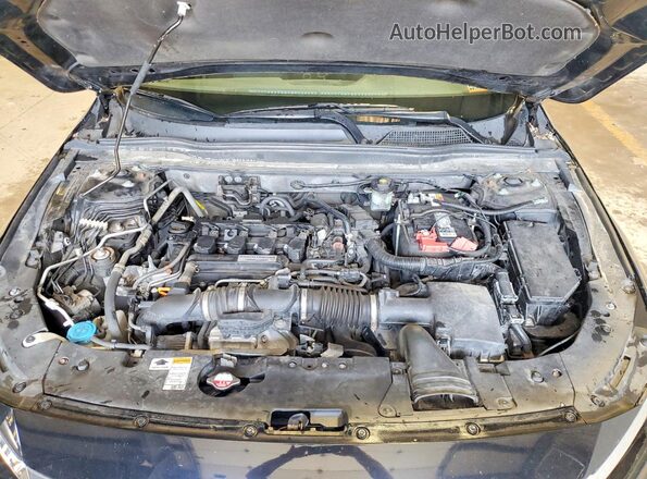 1HGCV1F14JA081795 2018 HONDA ACCORD Black Вид задньої частини салону