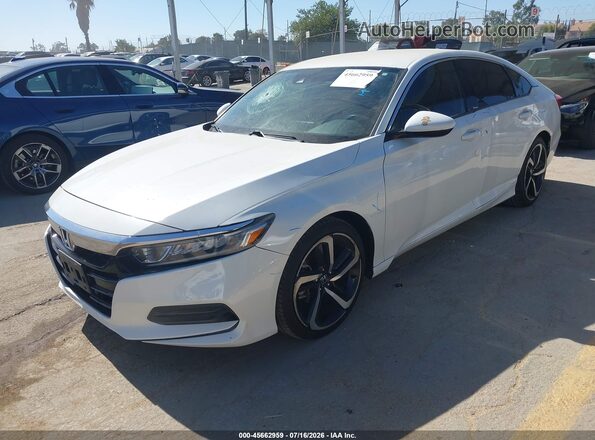 1HGCV1F14JA164417 2018 HONDA ACCORD White Vista tres cuartos delantera izquierda