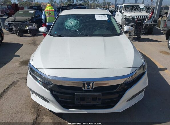1HGCV1F14JA164417 2018 HONDA ACCORD White Vista del cuadro de instrumentos