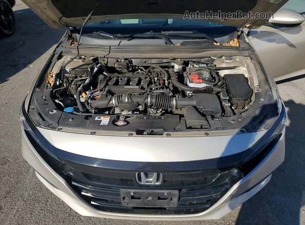 1HGCV1F14JA223384 2018 HONDA ACCORD Gold უკანა სალონის ხედი