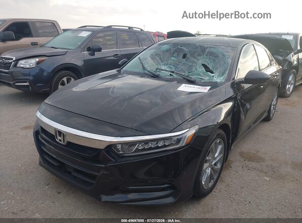 1HGCV1F14JA241285 2018 HONDA ACCORD Black Передня ліва чверть