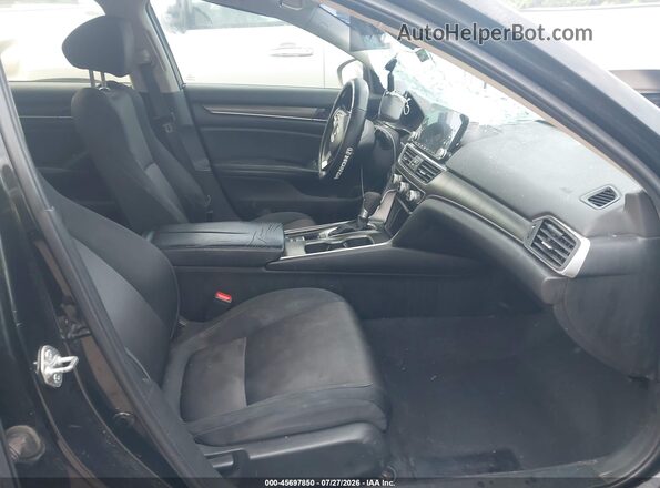 1HGCV1F14JA241285 2018 HONDA ACCORD Black Вид салону спереду