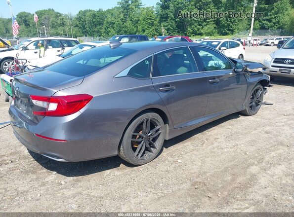 1HGCV1F14KA077067 2019 HONDA ACCORD Gray Հետևի աջ