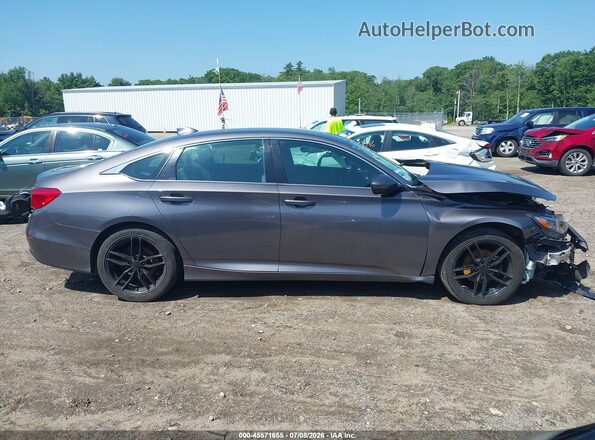 1HGCV1F14KA077067 2019 HONDA ACCORD Gray Սալոնի 360 աստիճան տեսք