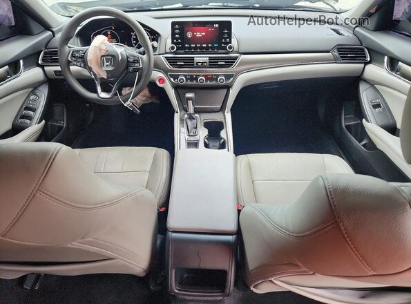 1HGCV1F14KA103036 2019 HONDA ACCORD Silver Widok deski rozdzielczej