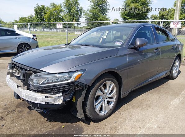 1HGCV1F14KA130480 2019 HONDA ACCORD Gray Vista tres cuartos delantera izquierda