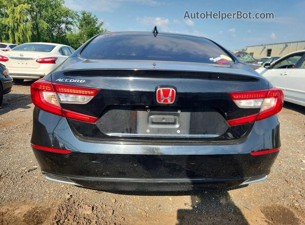 1HGCV1F14LA016898 2020 HONDA ACCORD Black Вид ззаду
