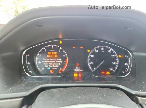 1HGCV1F14LA016898 2020 HONDA ACCORD Black Вид щитка приладів