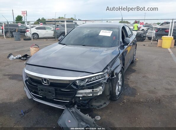 1HGCV1F14MA042578 2021 HONDA ACCORD Gray წინა მარცხენა ხედი სამი მეოთხედიდან