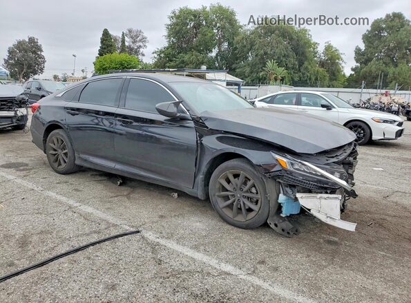 1HGCV1F14NA078580 2022 HONDA ACCORD Черный Передняя правая четверть