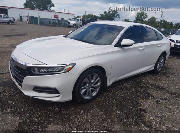 1HGCV1F15JA004837 2018 HONDA ACCORD Белый Передняя левая четверть