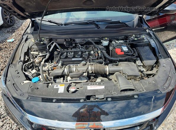 1HGCV1F15JA053357 2018 HONDA ACCORD Black Вид задньої частини салону