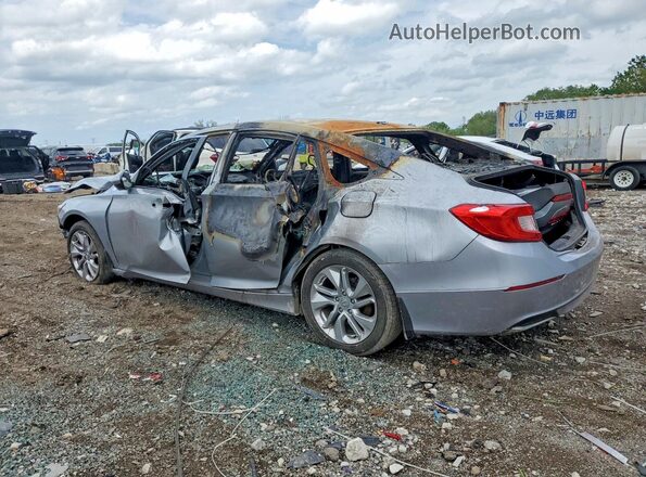 1HGCV1F15JA187334 2018 HONDA ACCORD Gray Trasero izquierdo