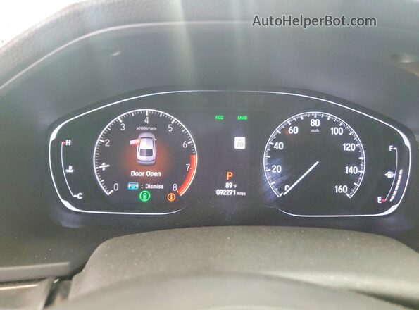 1HGCV1F15JA187706 2018 HONDA ACCORD Black Instrument cluster view