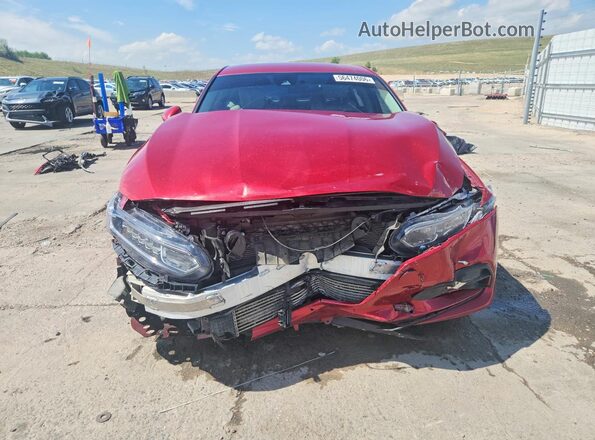 1HGCV1F15JA192064 2018 HONDA ACCORD Red Widok z przodu