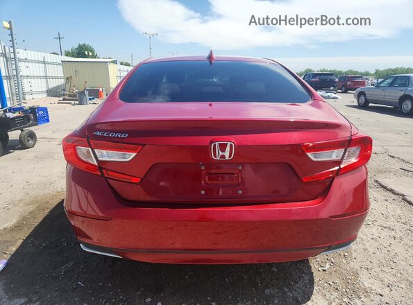 1HGCV1F15JA192064 2018 HONDA ACCORD Red Widok z tyłu