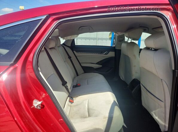 1HGCV1F15JA192064 2018 HONDA ACCORD Red Widok tylnych siedzeń