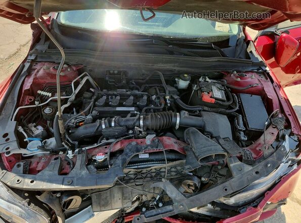 1HGCV1F15JA192064 2018 HONDA ACCORD Red Widok wnętrza z tyłu