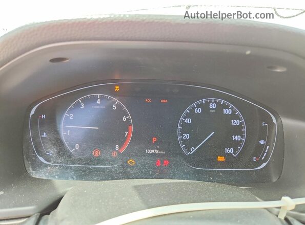 1HGCV1F15KA052193 2019 HONDA ACCORD White Instrument cluster view