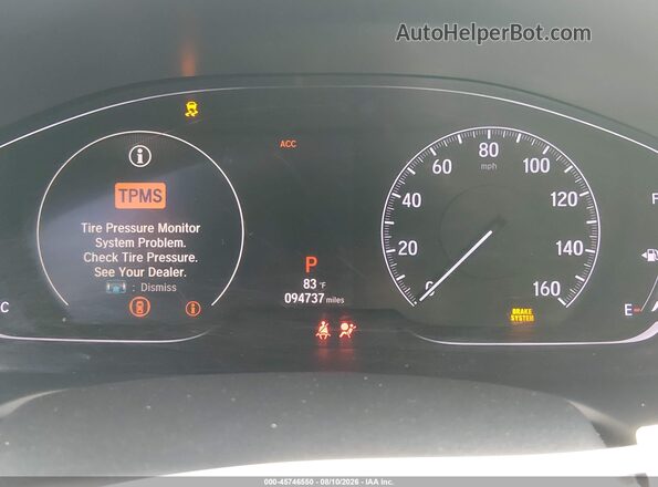 1HGCV1F15KA059189 2019 HONDA ACCORD White Widok tylnych siedzeń