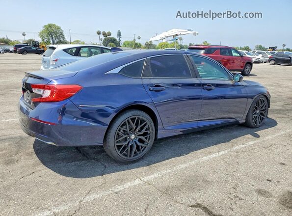 1HGCV1F15KA146316 2019 HONDA ACCORD Blue Trasero derecho
