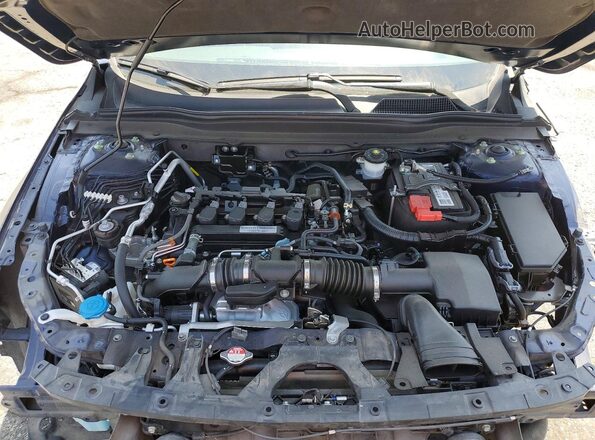 1HGCV1F15KA146316 2019 HONDA ACCORD Blue Vista interior trasera