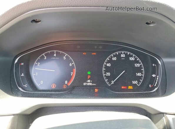 1HGCV1F15KA146316 2019 HONDA ACCORD Blue Vista del cuadro de instrumentos