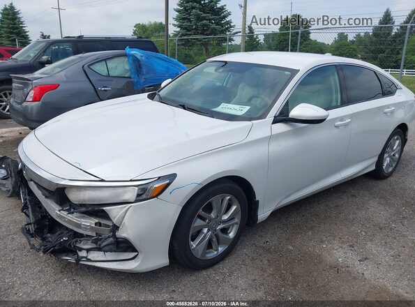 1HGCV1F15KA152911 2019 HONDA ACCORD White წინა მარცხენა ხედი სამი მეოთხედიდან