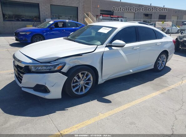 1HGCV1F15MA114128 2021 HONDA ACCORD White Vista tres cuartos delantera izquierda