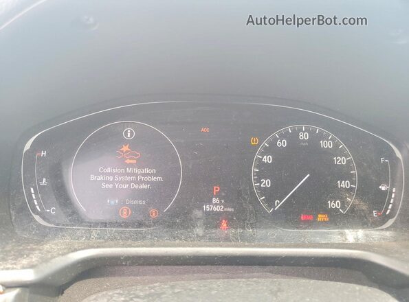 1HGCV1F16JA036437 2018 HONDA ACCORD Белый Вид щитка приборов