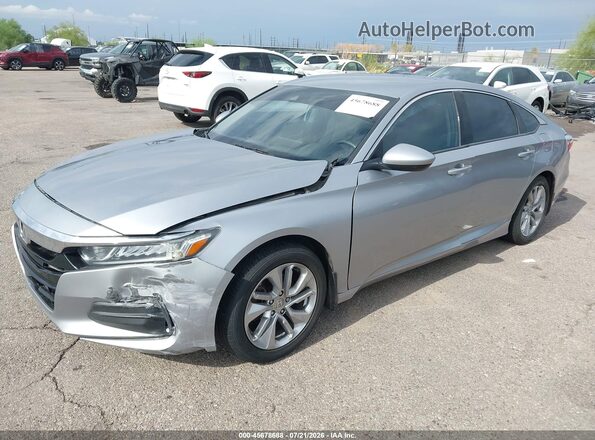 1HGCV1F16JA069020 2018 HONDA ACCORD Silver Vista tres cuartos delantera izquierda