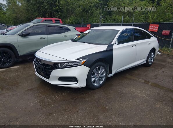 1HGCV1F16JA103635 2018 HONDA ACCORD White წინა მარცხენა ხედი სამი მეოთხედიდან