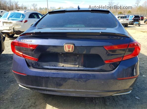 1HGCV1F16KA077555 2019 HONDA ACCORD Blue Հետևի տեսք