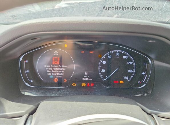 1HGCV1F16KA077555 2019 HONDA ACCORD Blue Սարքավորումների վահանակի տեսք