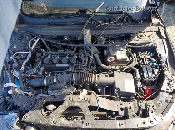 1HGCV1F16KA077555 2019 HONDA ACCORD Blue Սալոնի հետևի տեսք