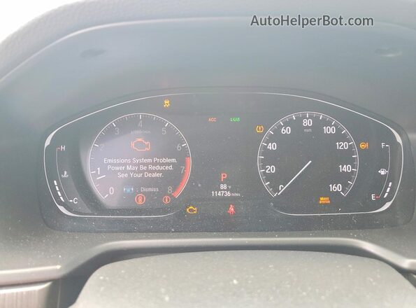 1HGCV1F16KA079435 2019 HONDA ACCORD Белый Вид щитка приборов